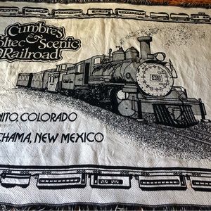 Cumbres Toltec railroad throw blanket by pure country weavers